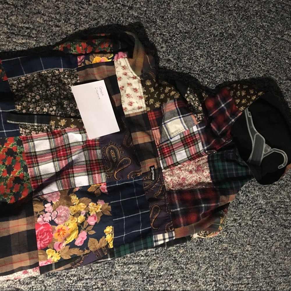 Supreme patchwork anorak size medium